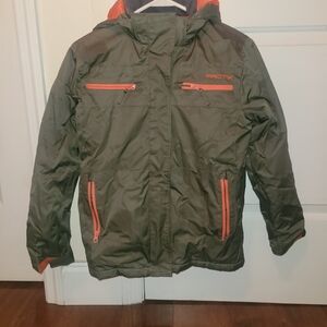 Arctix Kids Puffer Jacket in Orange and Gray